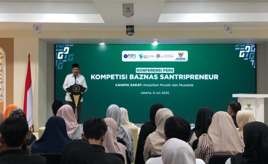 konferensi pers baznas santrpreneur