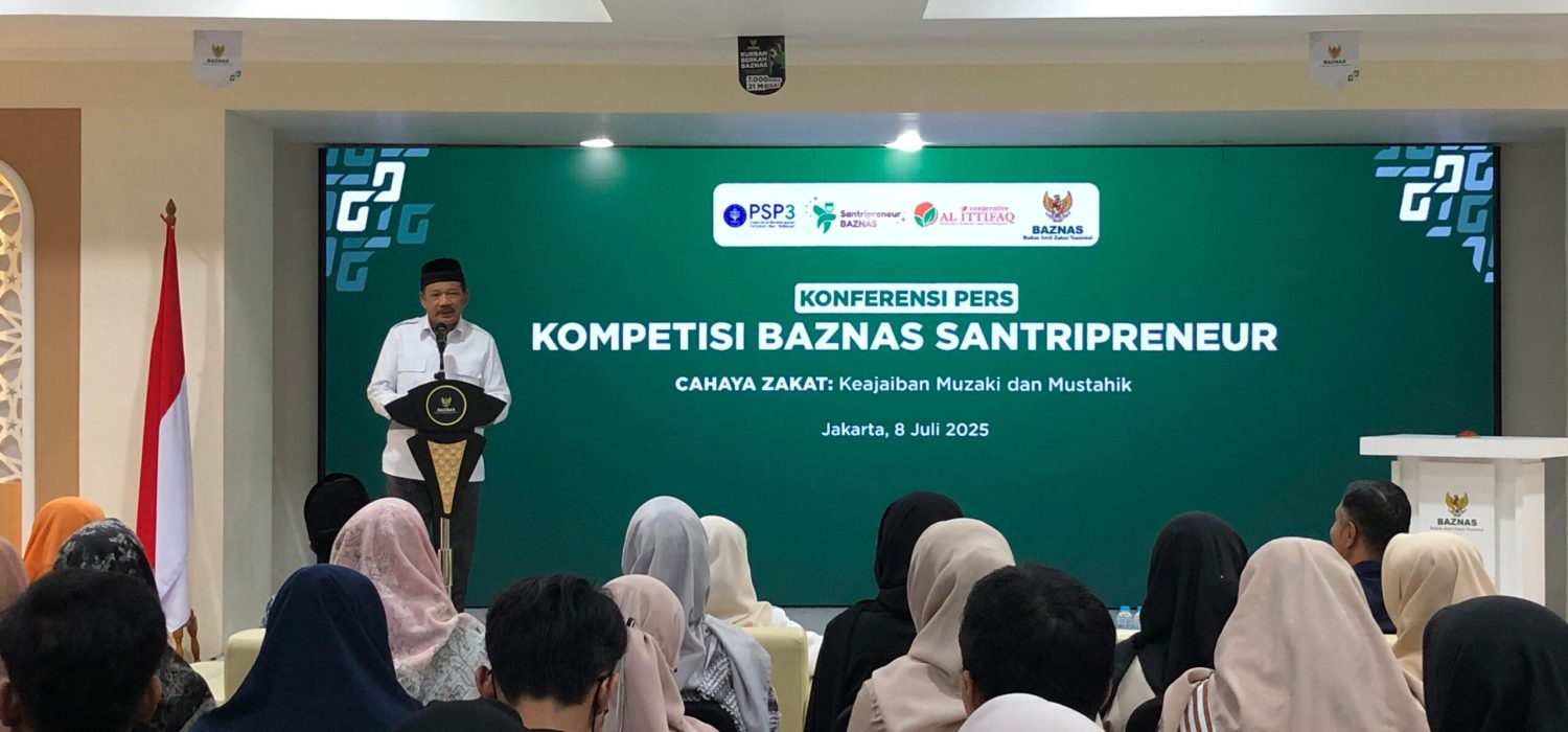 konferensi pers baznas santrpreneur